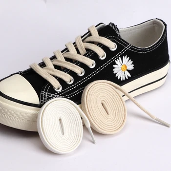 3 Цвята Плоски Връзки За Обувки, Памучни Сгъстено Двуслойни Плътно Тъкани Ремък на 1970-те Години Парусиновая Ежедневни Обувки, Аксесоари на Връзки За Обувки 0